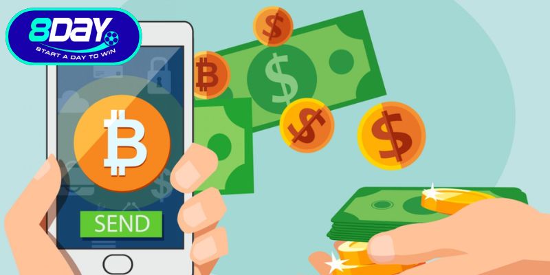 Thao tác chuyển khoản ngân hàng tại nạp tiền 8day